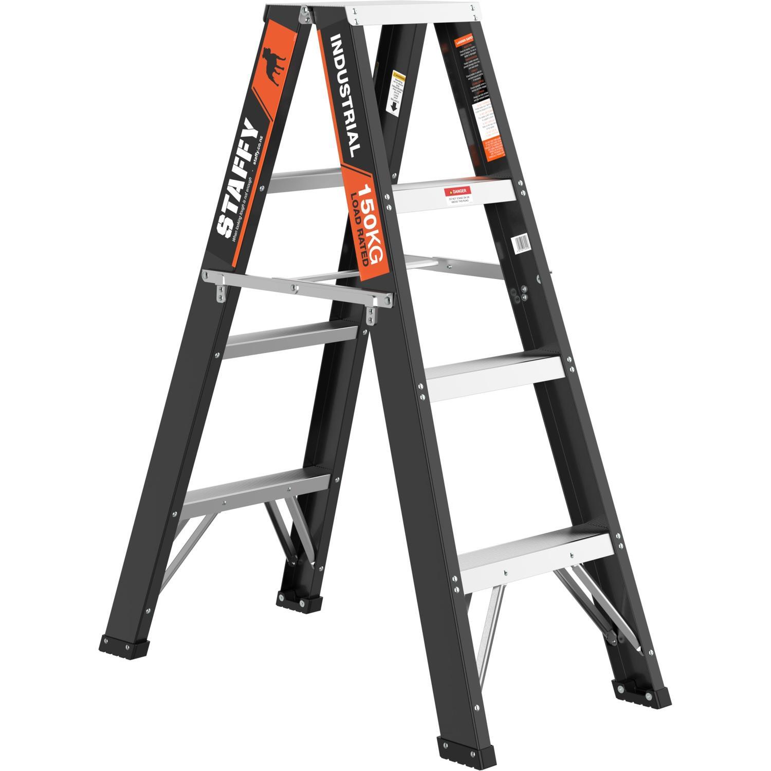 Double Sided Ladder 4 Step Fibreglass