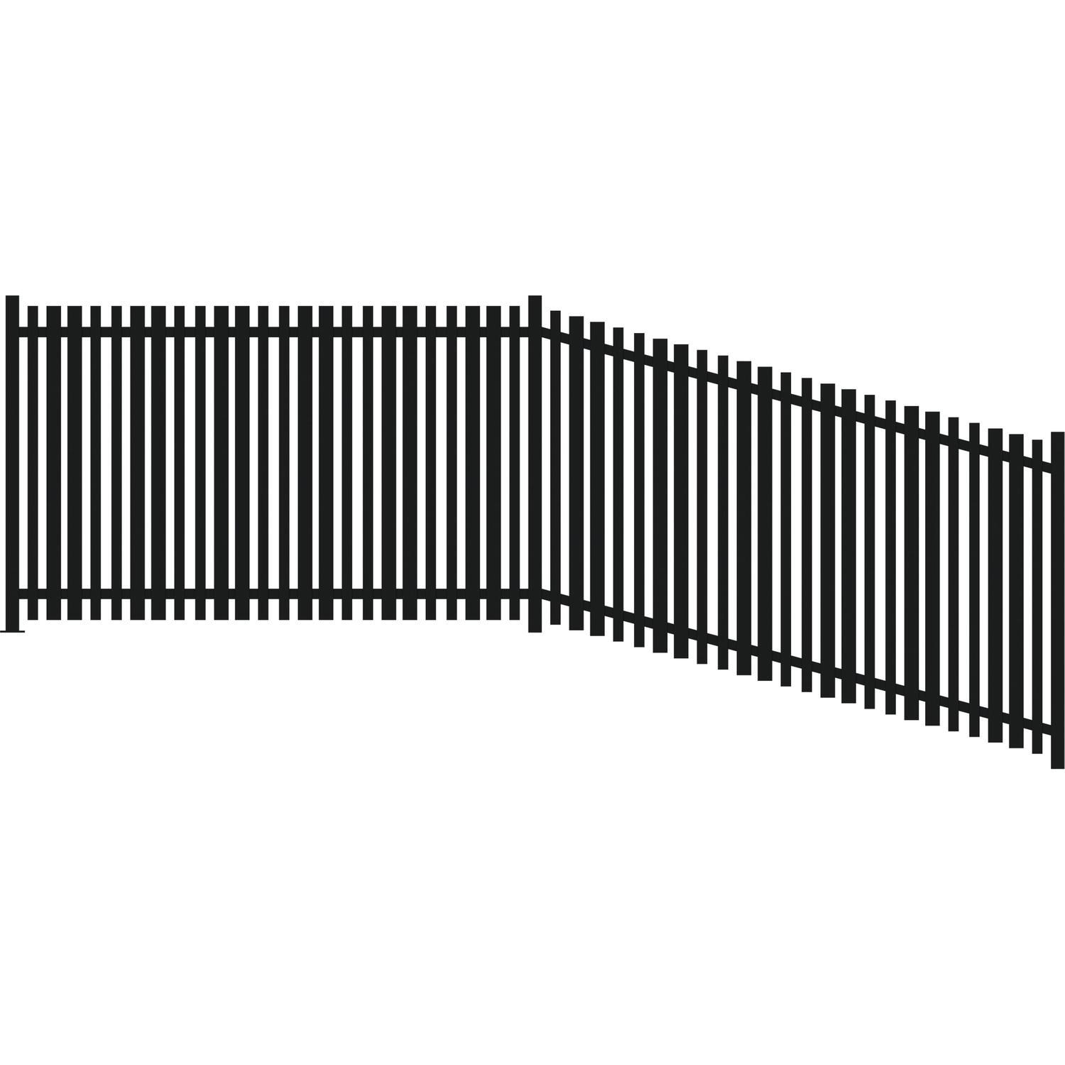 Nova Aluminium Fence Panel  H:1500mm W:2430mm Black