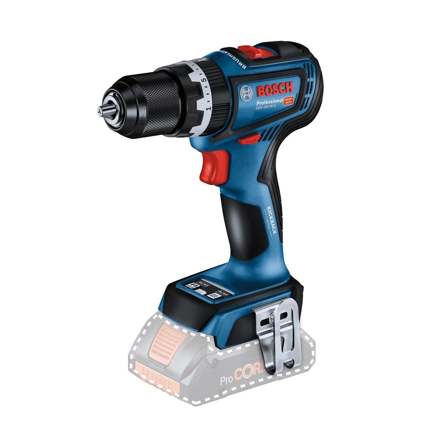 Bosch 18V Cordless Percussion Drill GSB 18V-90 C – Brushless, Compact Design