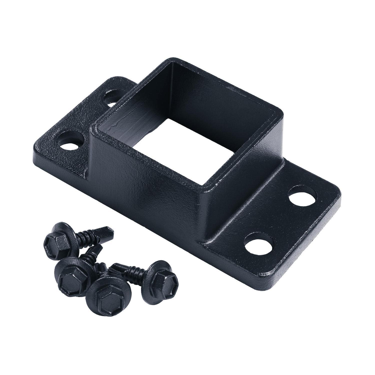 Aluminium Modern Picket Panel Brackets, Pack of 4  W: 48mm, H: 95mm, D: 30mm Grey
