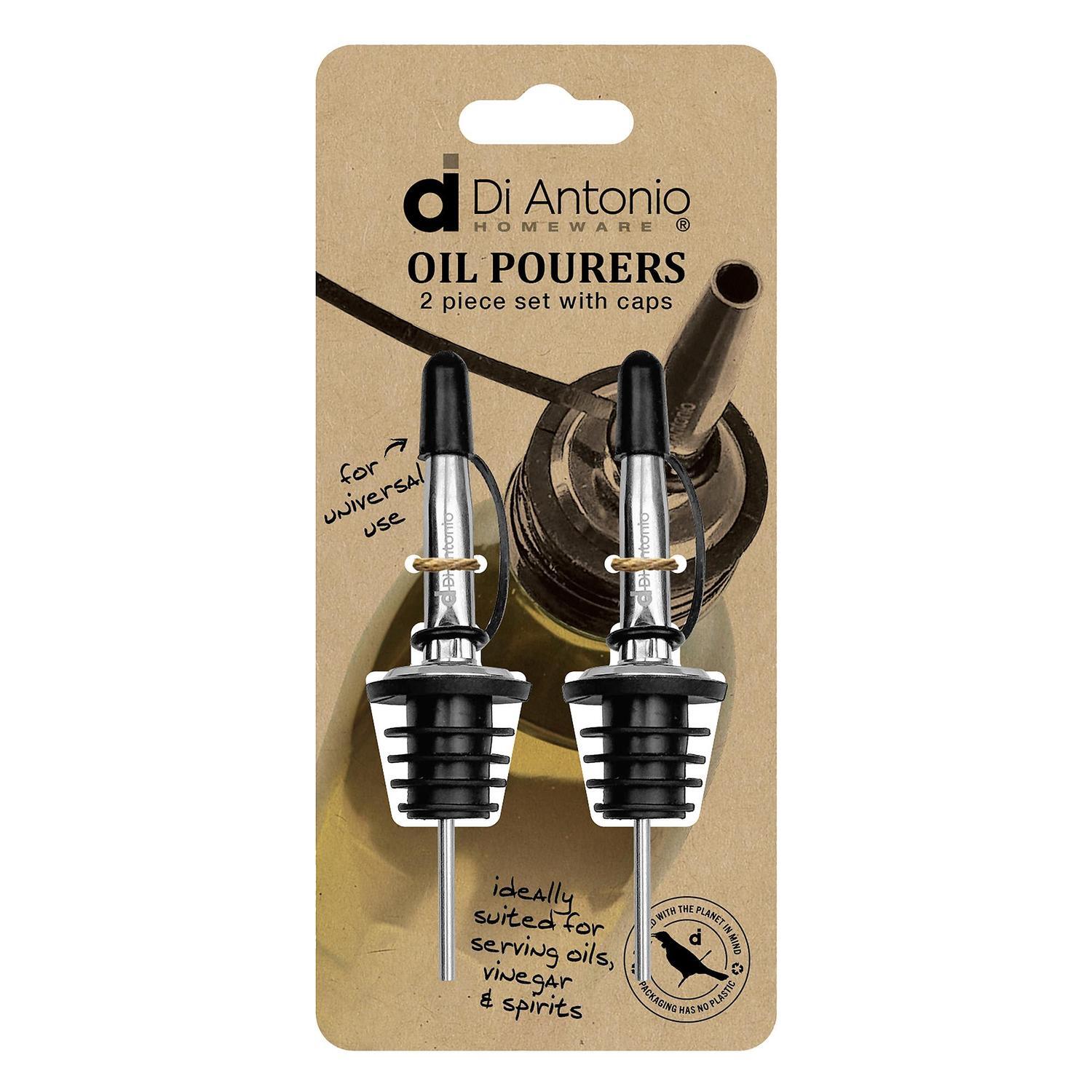 Oil Pourers with Caps 2 Piece Set