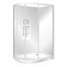 Stellar Round Shower Moulded Wall Right Hand