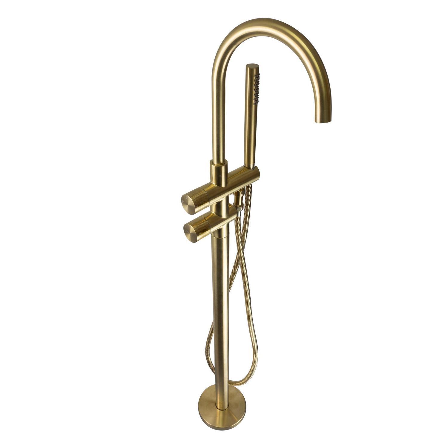 Bath Set with Hand Shower Brushed Gold