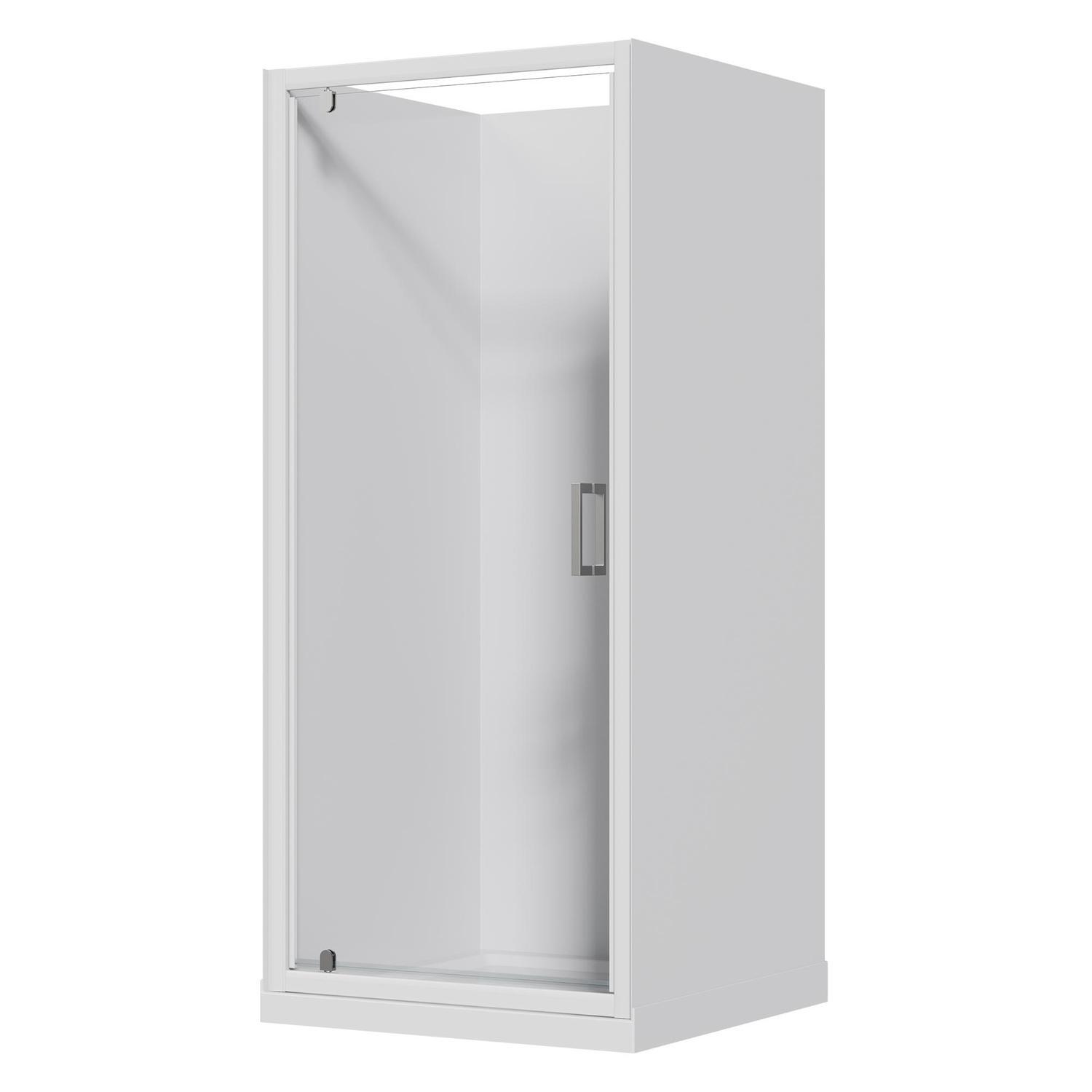 Alcove Flat Wall Acrylic Shower 900 x 900 x 2015mm White