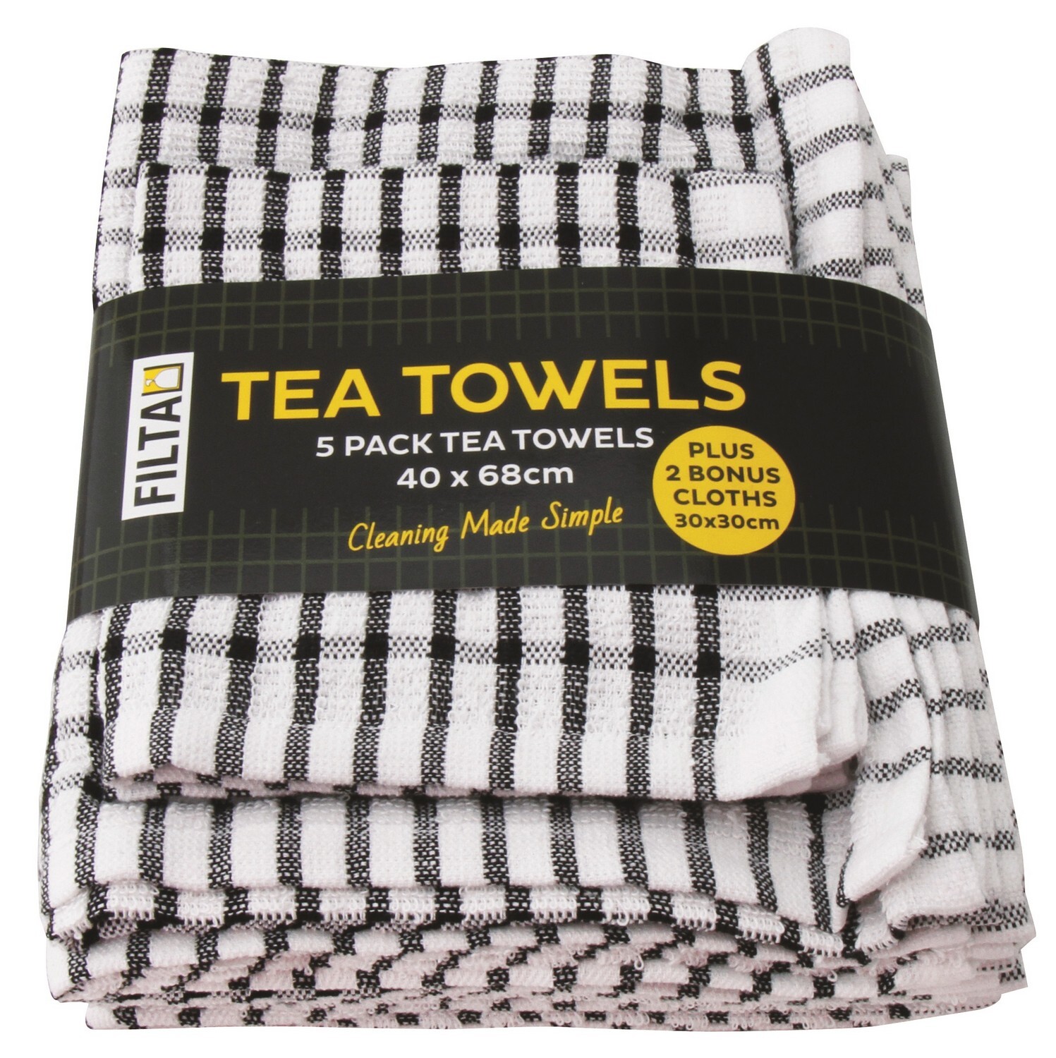 Cotton Tea Towels + Dish Cloth