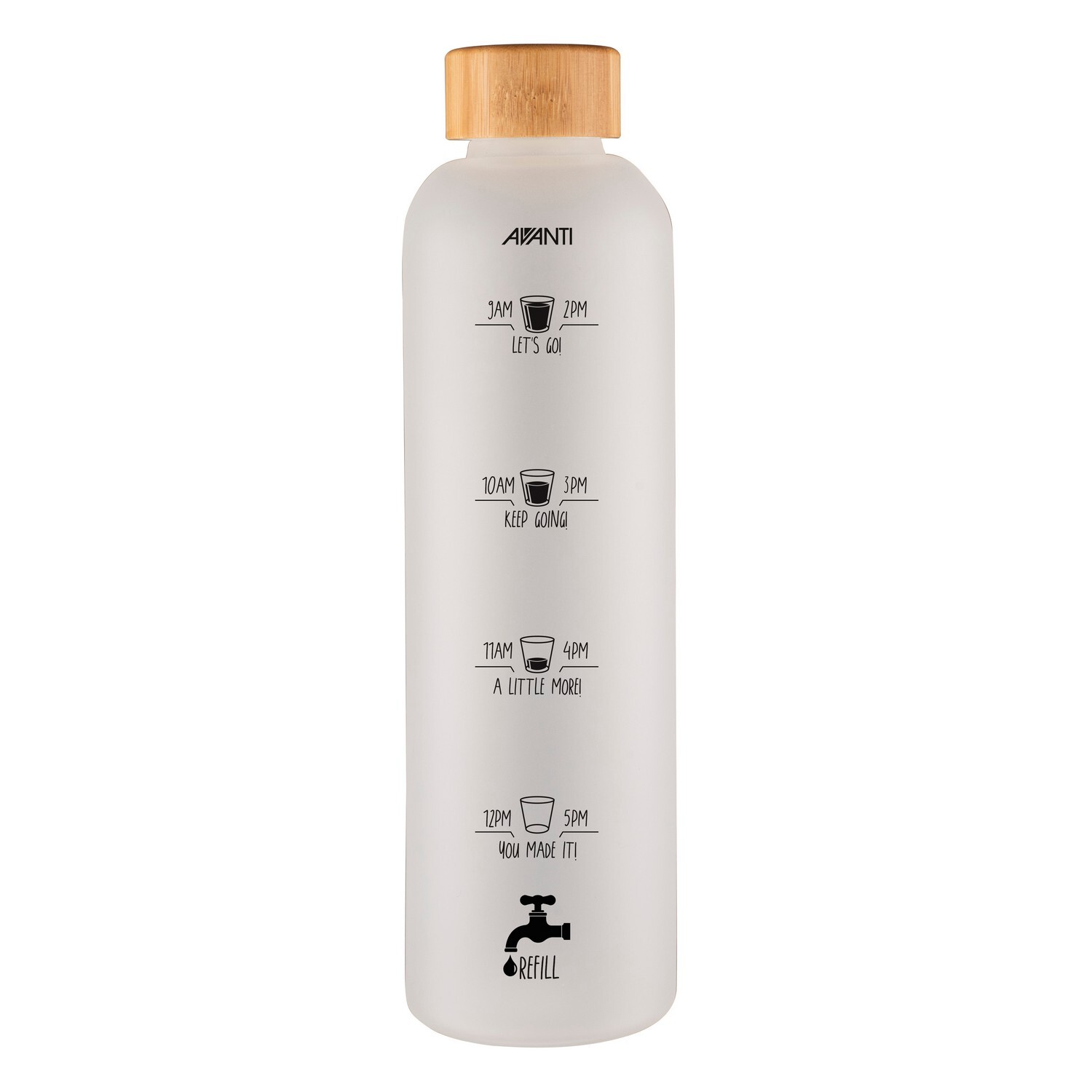 Drink More Velvet Glass Water Bottle