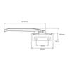 Window Handle Wedgeless Low Profile Left-Hand Sub Fix 93mm Black