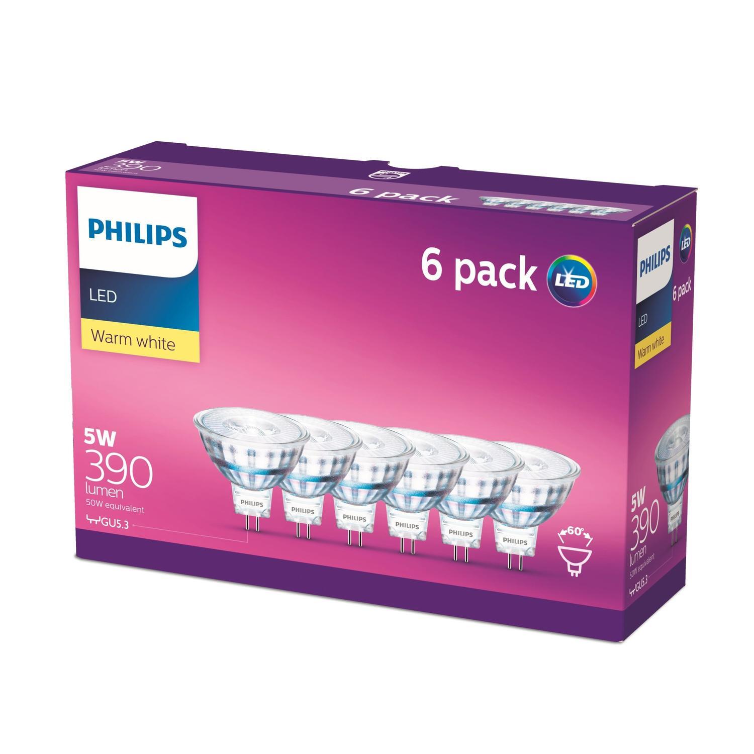 LED 5w Mr16 Warm White Spot Light 6pk