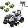 Tractor Ride On Mower Kit Includes 4 X 10.0Ah Batteries, 1600W Charger & Mulching Plug 56 Volt