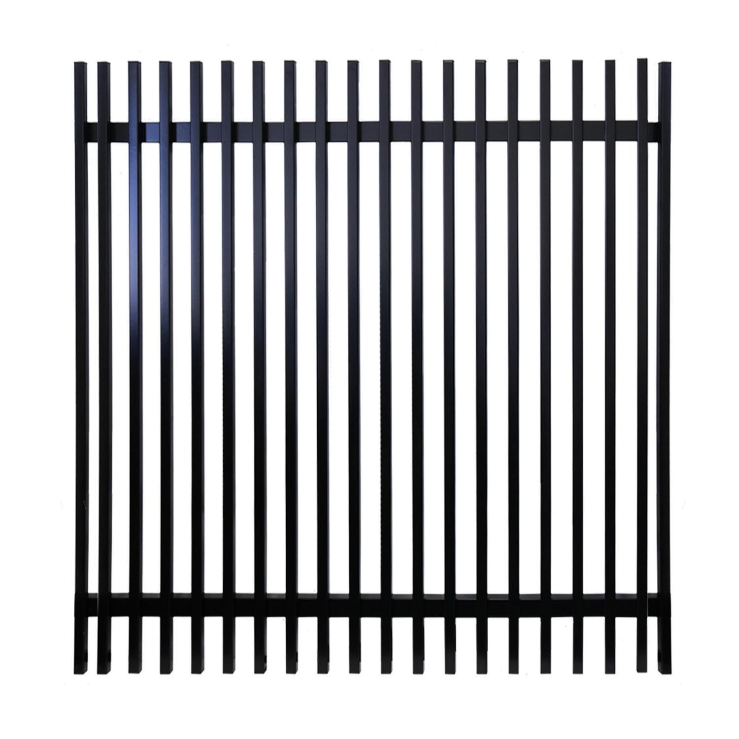 Aluminium Batten Driveway Gate W:1470mm, H:1750mm, D:65mm Black