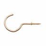 Cup Hooks 50 x 3.7mm Brass Finish