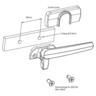 Window Fastener Left Hand Black