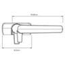 Window Fastener Right Hand Black