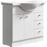 Sara Floor Standing Vanity 900mm Gloss White