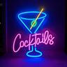 Cocktails Neon Wall Light 360 x 310 x 10mm / 5V White