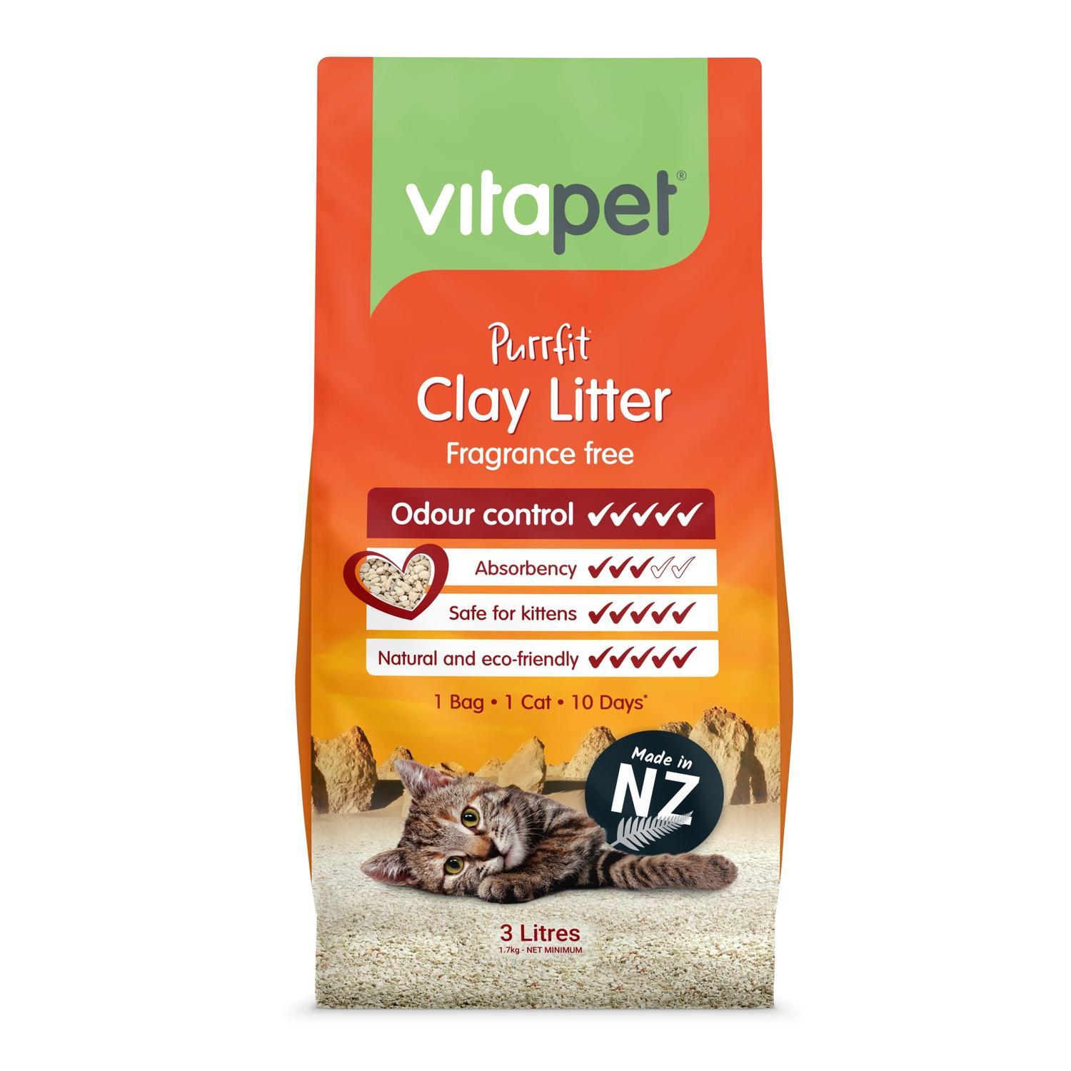 Purrfit Clay Cat Litter 3 litre