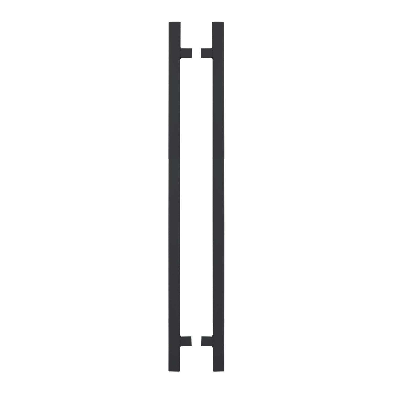 Inline Fence Gate Converter 2 piece  H: 1750mm, W: 50mm, D: 50mm Black