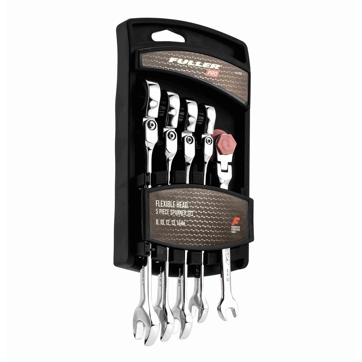 Spanner Set Flexi Head Ratchet