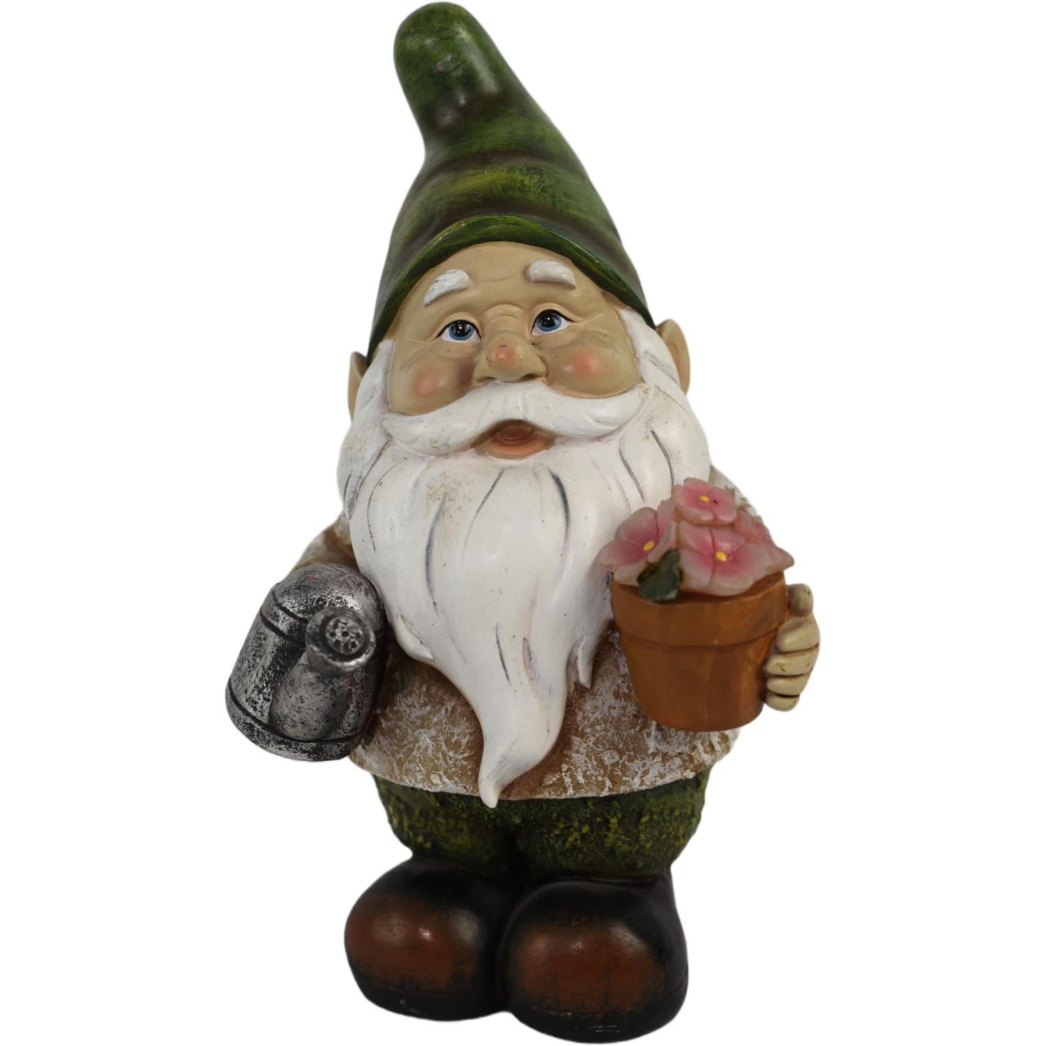 Garden Gnome Watering Flowers