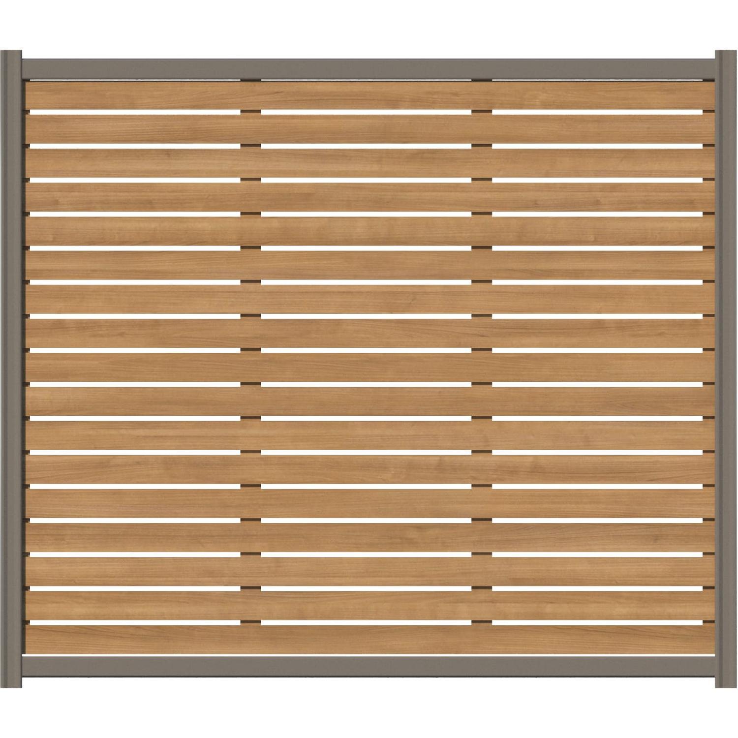 SlatWall Timber Fence Panel H: 1500mm x W: 2380mm Slate Grey