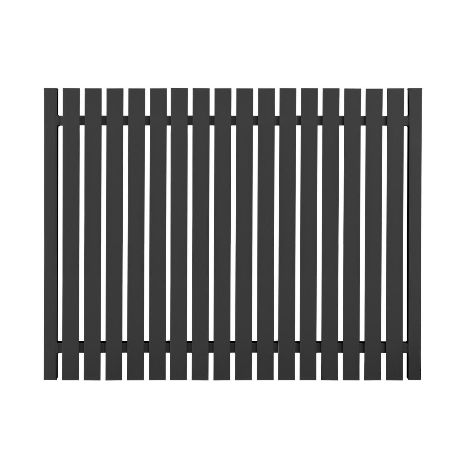 Aluminium Modern Picket Driveway Gate W: 1470mm, H: 1200mm, D: 56mm Grey