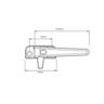 Window Handle Low Profile Right-Hand Face Fix 80mm Black
