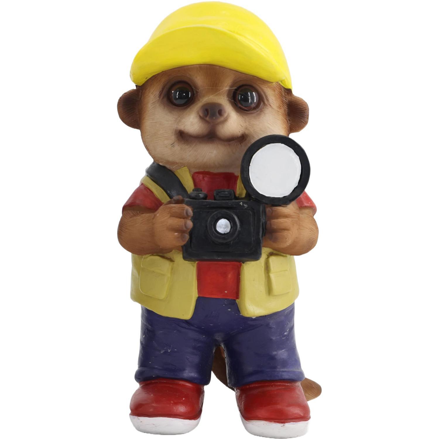 Tourist Meerkat Garden Ornament