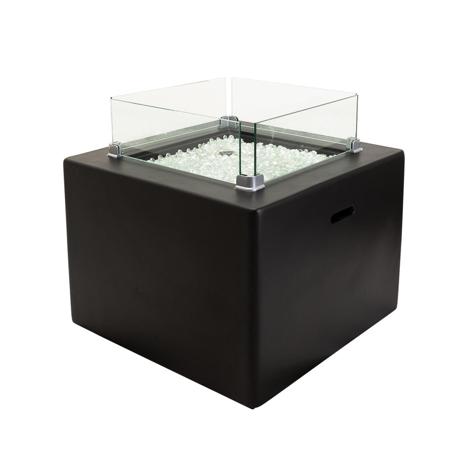 Obsidian Square Gas Fire Table