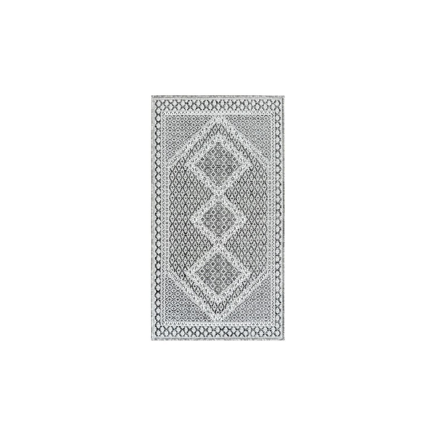 Amalfi Outdoor Rug W: 600mm, L: 1100mm Agra Grey
