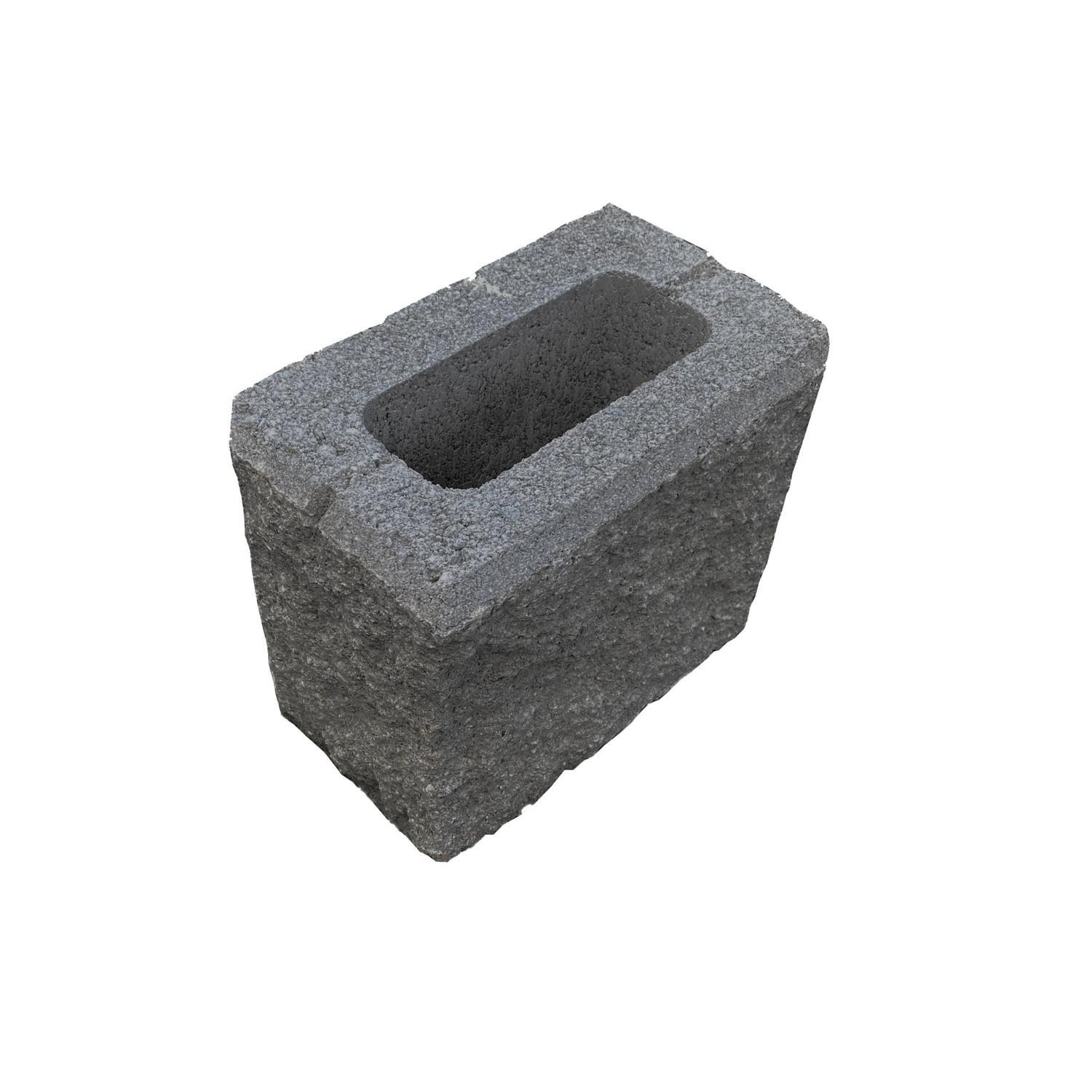 Retaining Wall Block H: 200mm, L: 145mm, D: 145mm Charcoal