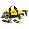 V20 18V Cordless 4 Piece Combo Kit with 4.0Ah and 2.0Ah Battery