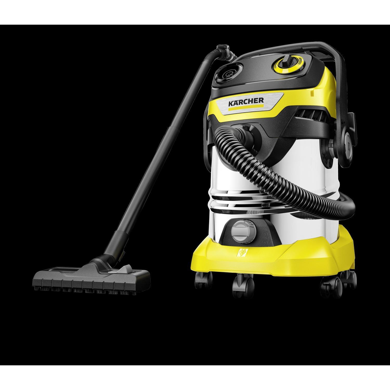 The WD 5 Control S 25/5/22 with 25-litre container can be operated from the suction hose itself thanks to the 2-in-1 remote control. Includes filter cleaning function and practical drain screw.