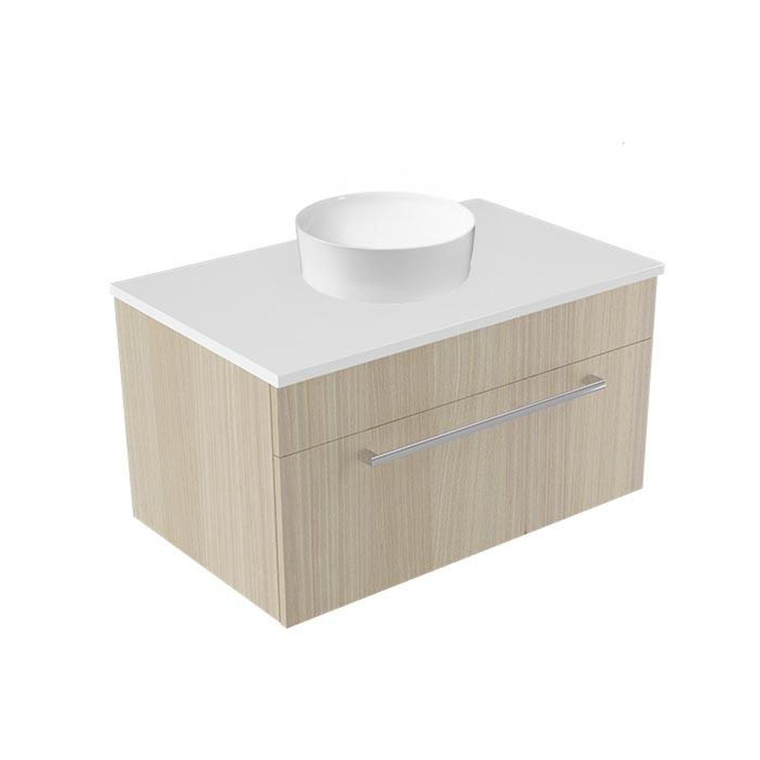 Calais Wall Vanity 750mm Seasoned Oak