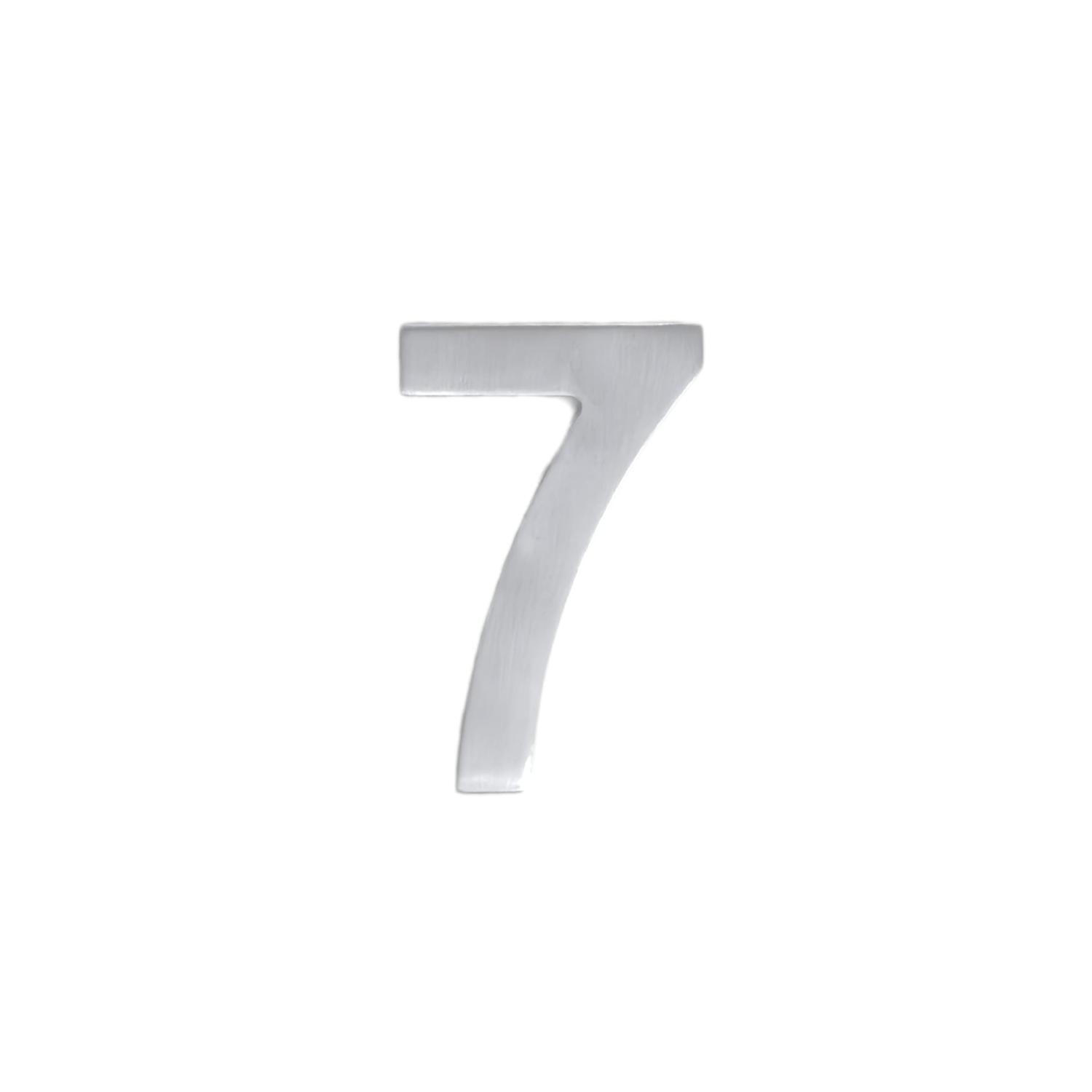 Adhesive Stainless Steel Numeral #7 50mm