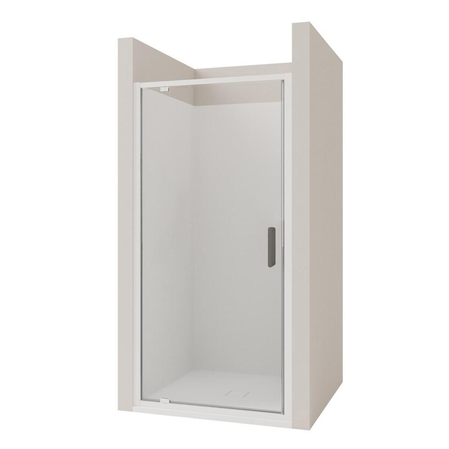 3 Side Tiled Wall Shower 900 x 900mm Brushed Nickel