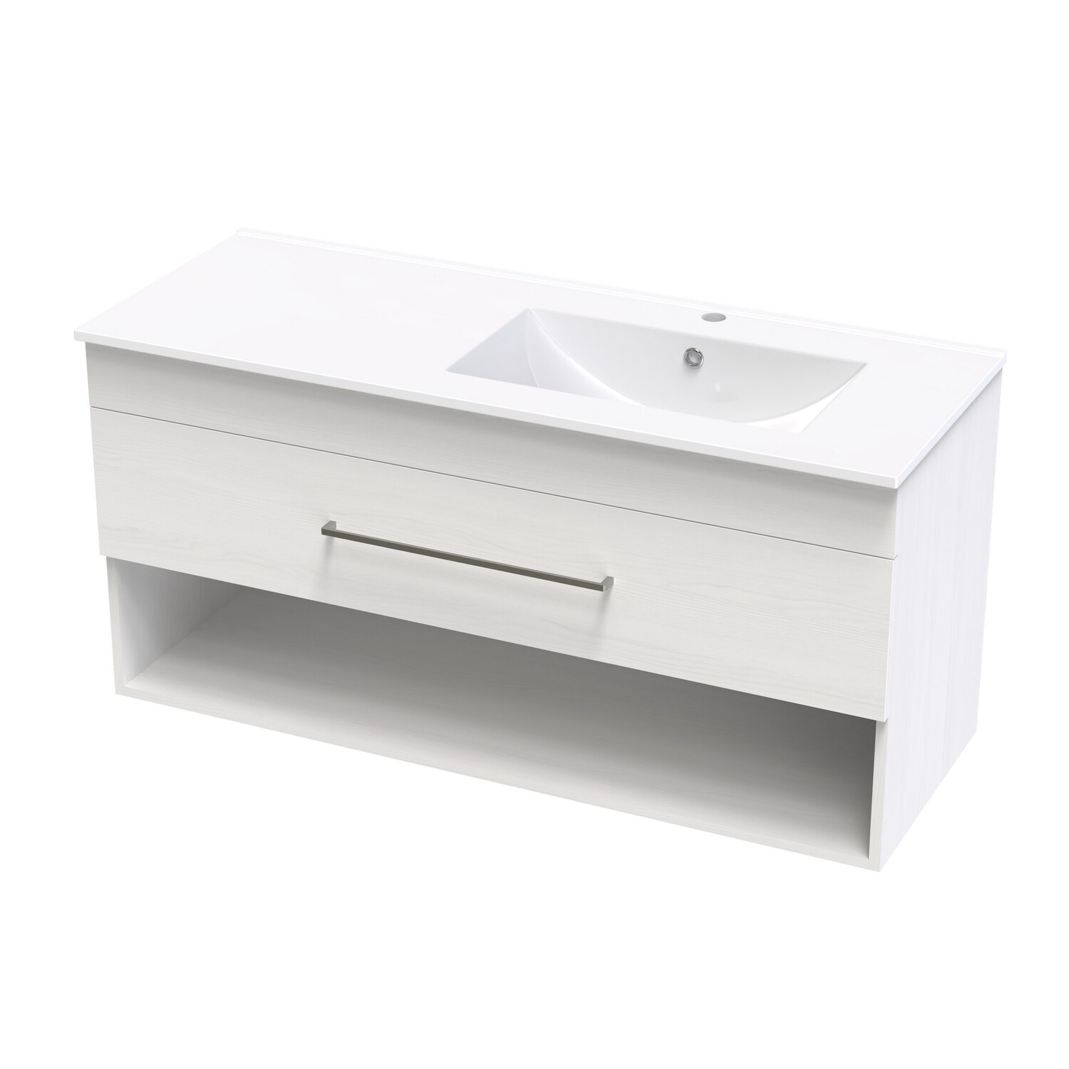Cashmere Valley 1200 Right Hand Bowl Drawer Open Colour