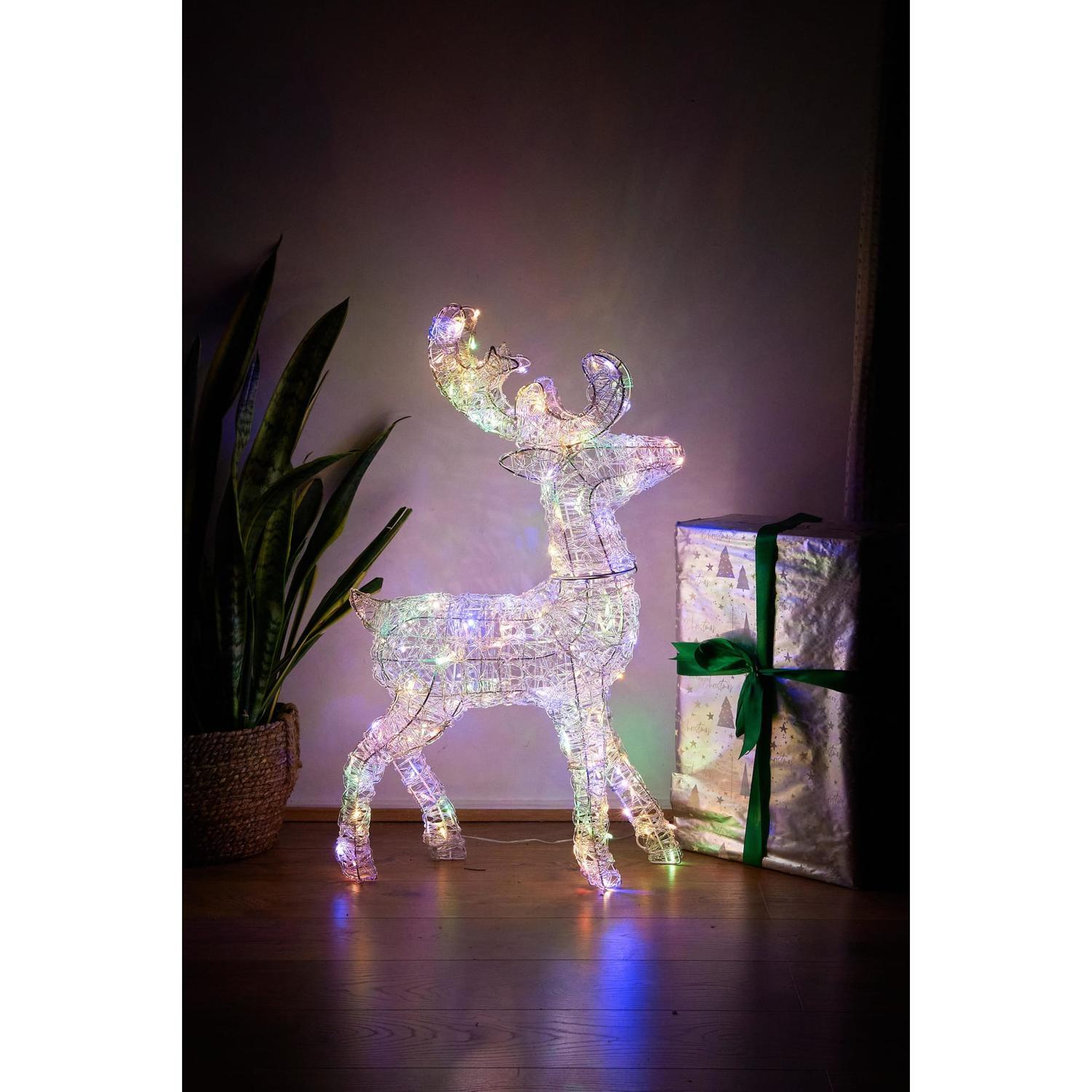 Reindeer Light L54 x W19 x H87cm / Low Voltage Warm White and Multi Colour