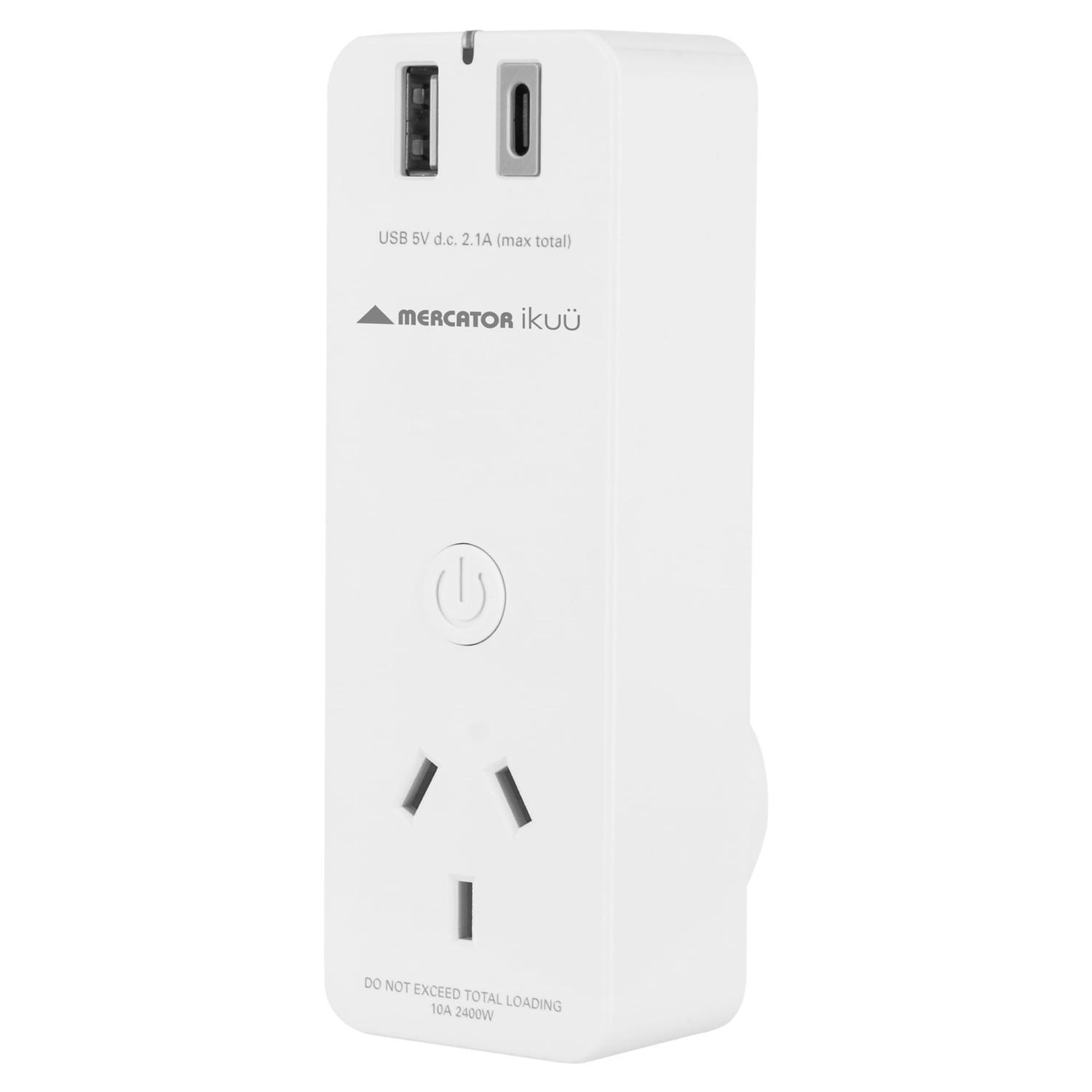 Adaptor with USB Ports 230-240 Volt White