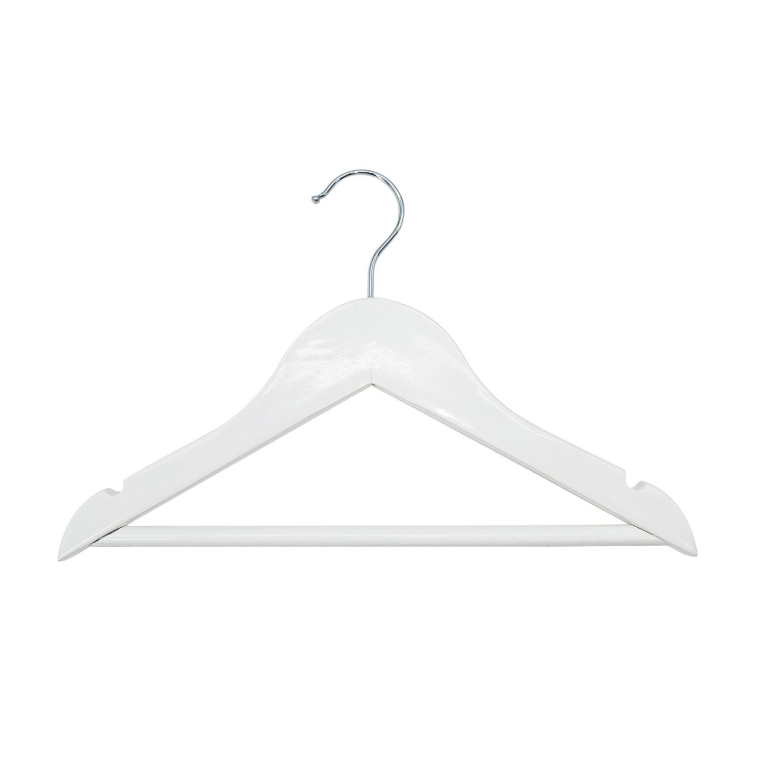 Coat Hanger Kids Wood White 5 Pack
