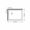 Capricorn Square Shower Flat Wall Left Hand Tray with 2 Panel Sliding Door