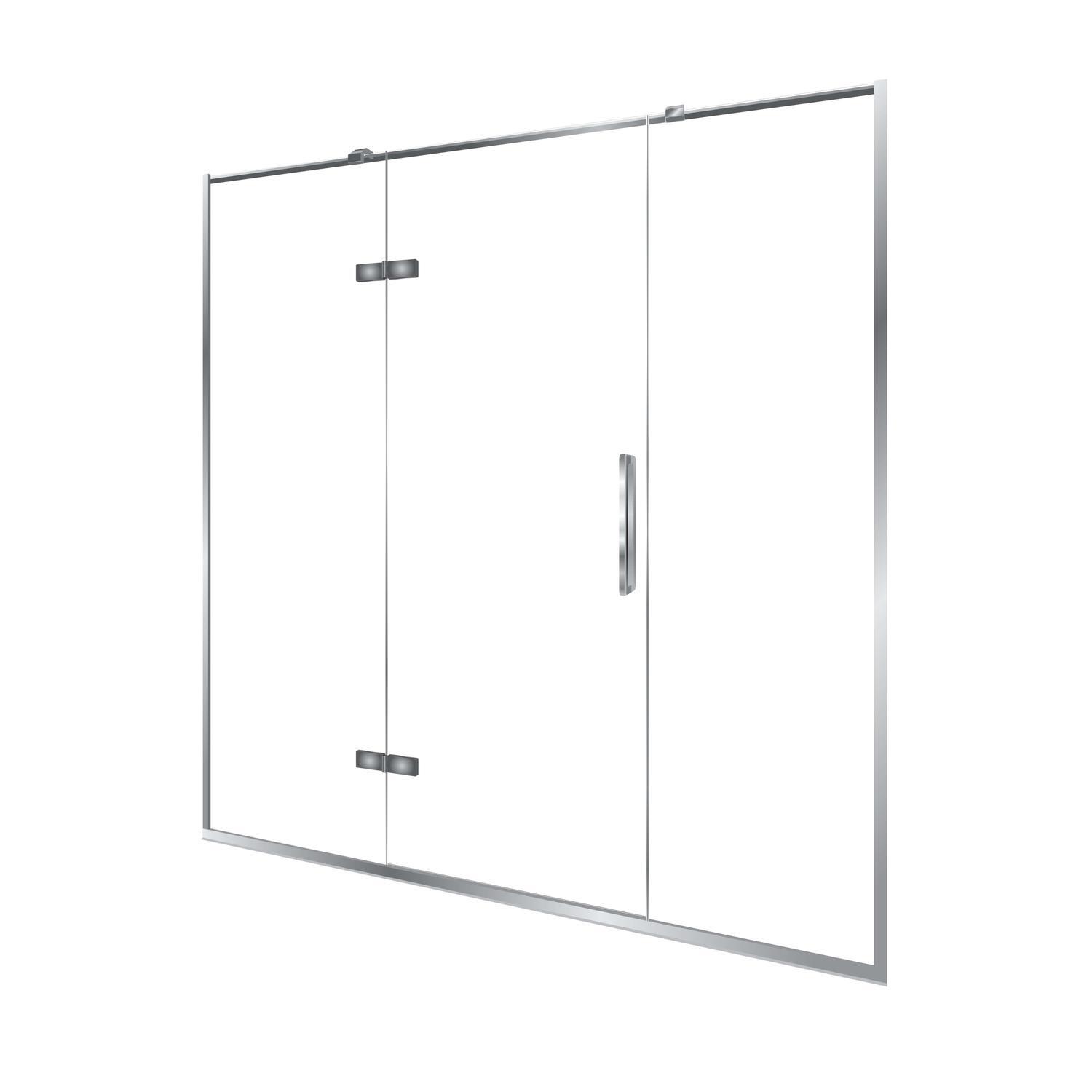 Luxury Frameless Pivot Alcove Shower Door Only