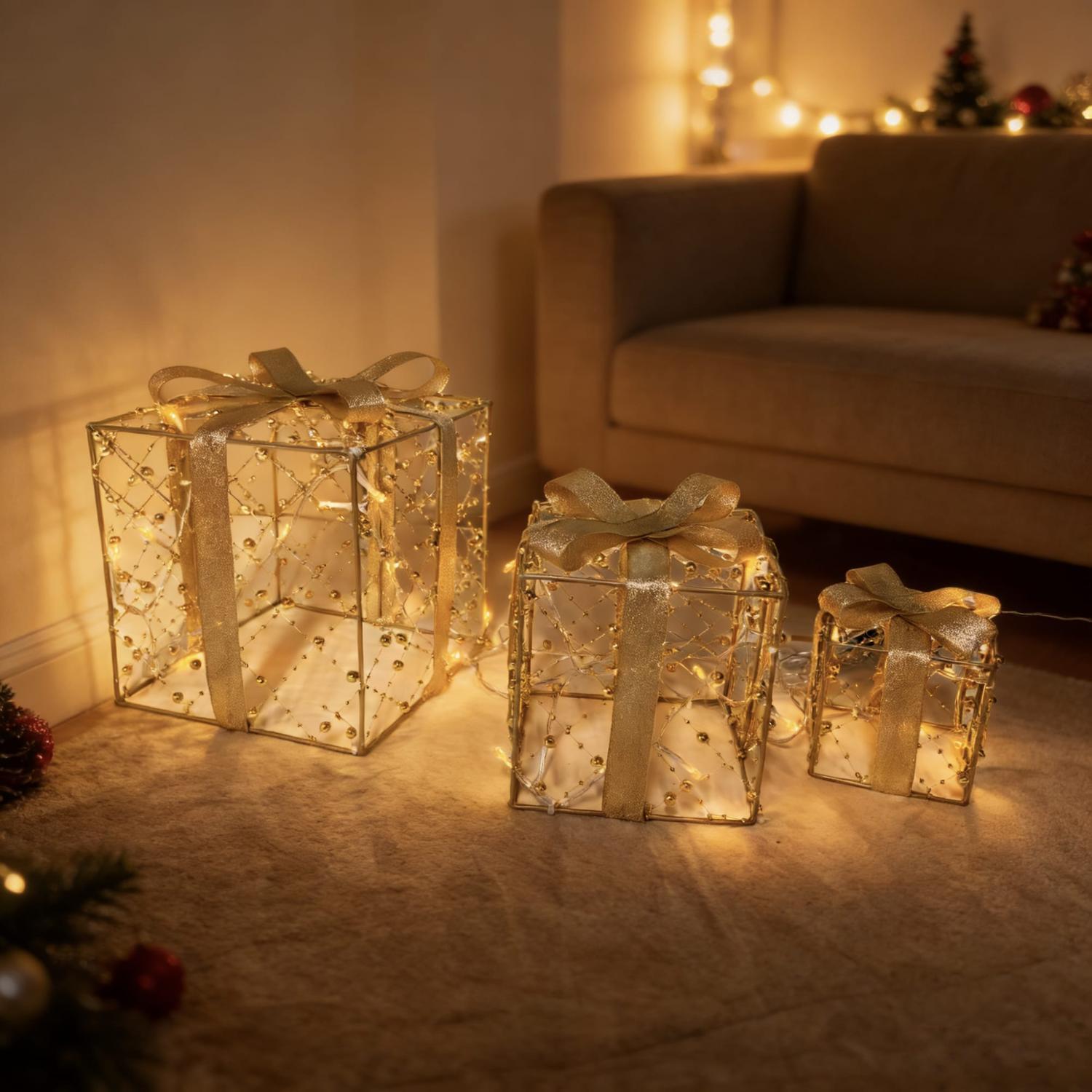 Golden Glow Gift Box Trio  Warm White
