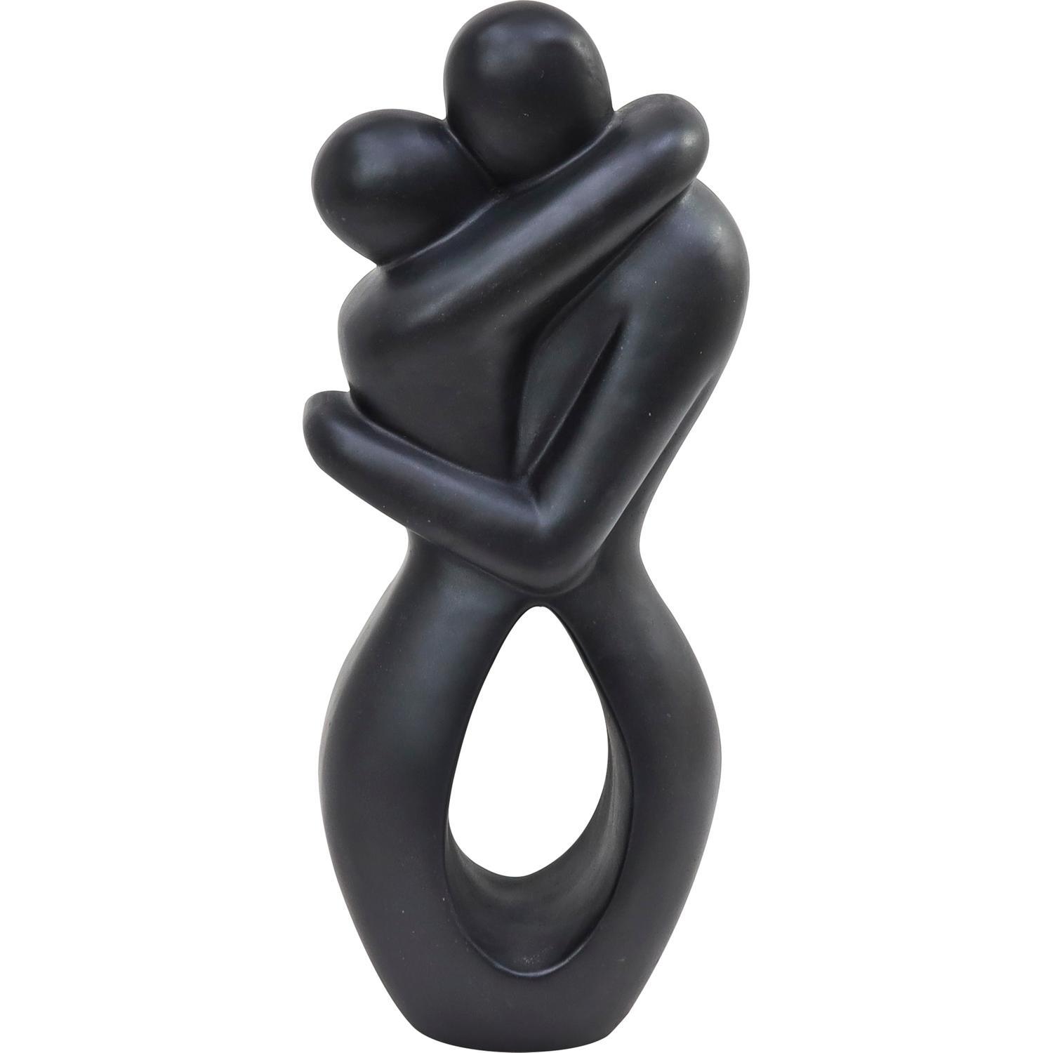 Hugging Terrazzo Statue Black 58cm Black