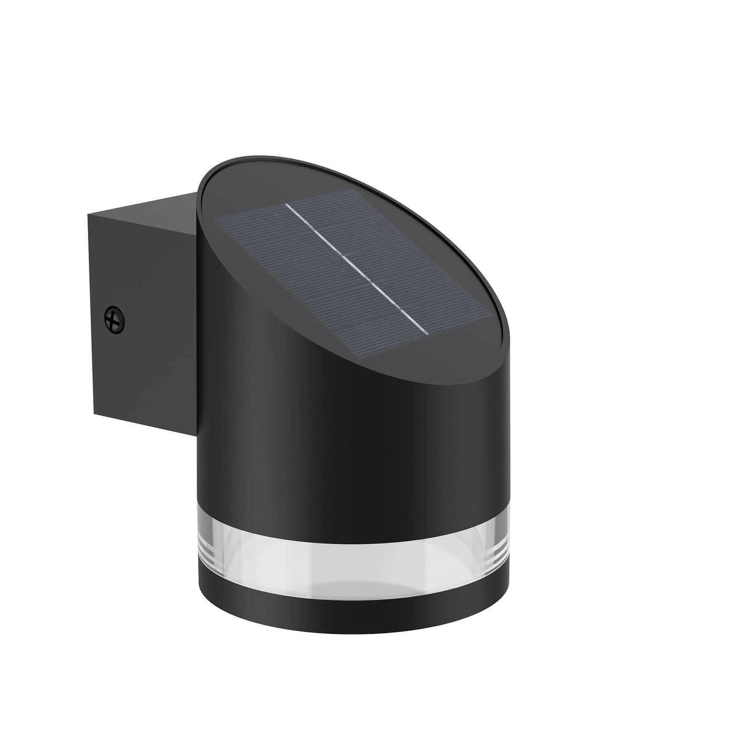Fyve LED Solar Wall Light 1.5W Black