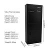 Parcel Pillar Letterbox Black