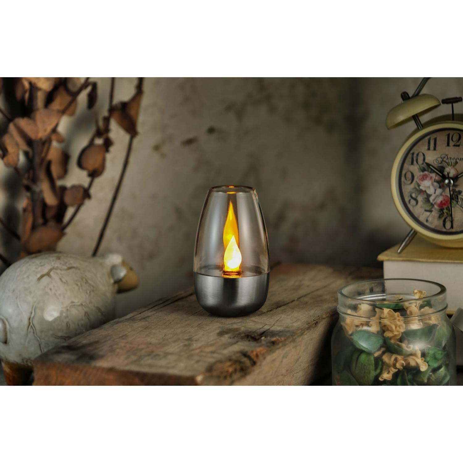 Solar Tealight Candle Light 6 x 10.5cm Flame Effect