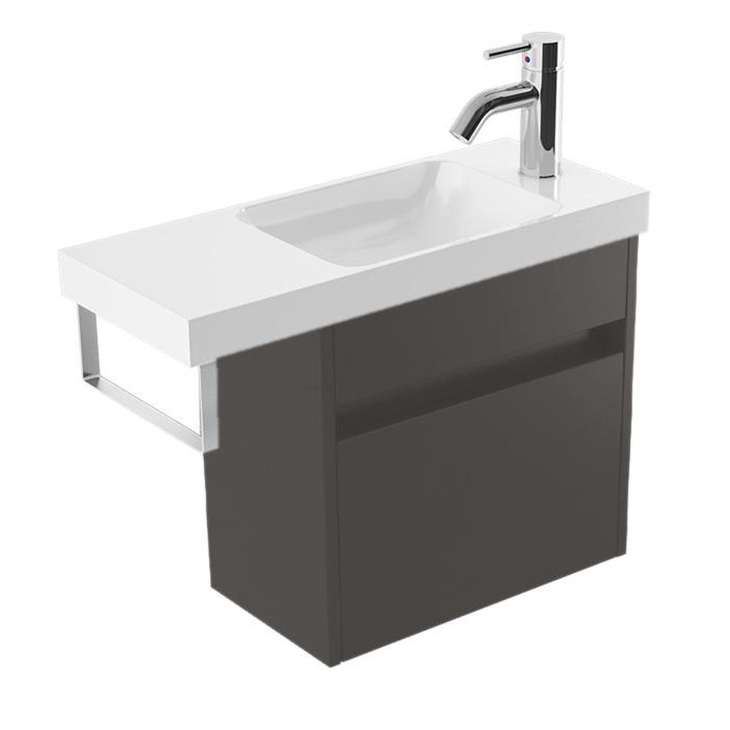 Wall Vanity 600mm Bullet Chrome Rail
