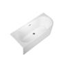 Freestanding Back to Wall Left Corner Bath 1600 mm White