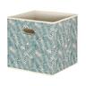 Luxe Fabric Cube H: 330 mm, W: 330 mm, D: 33 0mm Fern