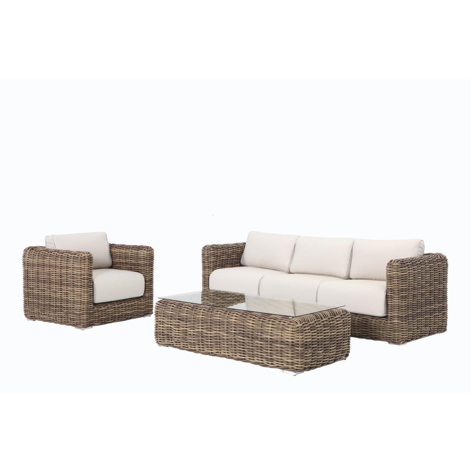 Outdoor 3 Piece Lounge Setting